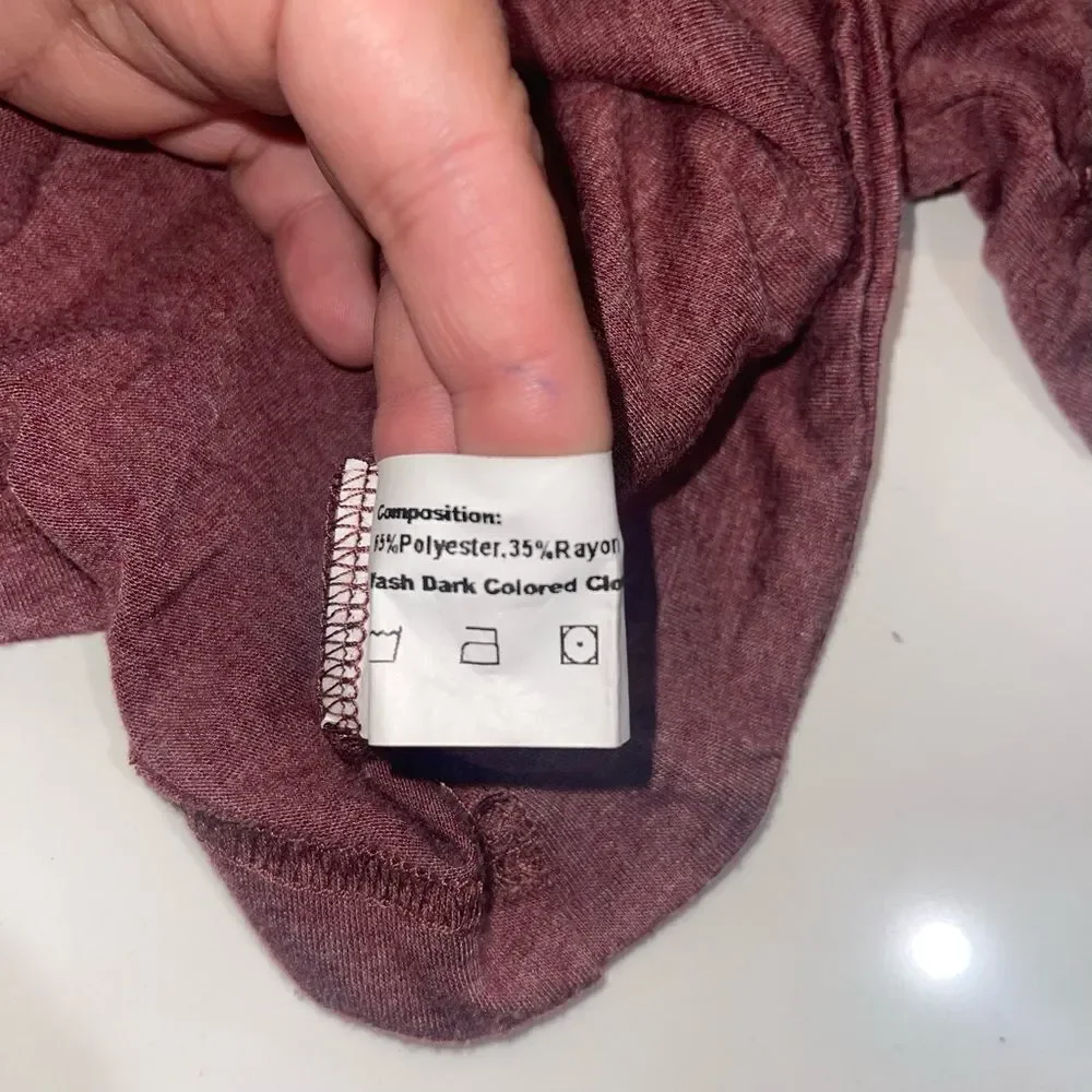 4/$25 - Rosegal Burgundy Twist Front Crop Top -‎ Size 2XL